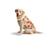Macaron Biscuit Flavoredprint Medium Large Pets Vest Breathable Summer Lightweight Sleeveless Tank Top T-Shirt