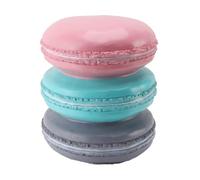 Macaron Biscuits Shaped Shoe Changing Stool, Cute Food Foot Rest Stool for Kids, Resin Low Stool with Ergonomic Design for Living Room Bedroom Kitchen