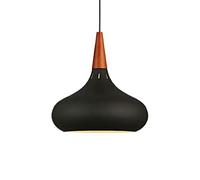Macaron Chaner - Creative Industrial Pendant Light, Trendy Danish Semi Flush Mount Ceiling Lighting for Bar, Dining Room, Kitchen Island, Corridor - Yellow Color. (A Black 28cm)