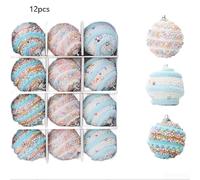 Macaron Color 6cm Foam For Christmas Balls For Tree And Wreath Decoration Creative Ornaments Adding Modern Touch To Holiday Decor(12 Five)