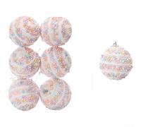 Macaron Color 6cm Foam For Christmas Balls For Tree And Wreath Decoration Creative Ornaments Adding Modern Touch To Holiday Decor(6 Four)