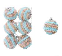 Macaron Color 6cm Foam For Christmas Balls For Tree And Wreath Decoration Creative Ornaments Adding Modern Touch To Holiday Decor(6-one)