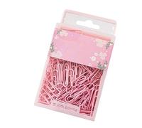 Macaron Color Paper Clips, 70Pcs 50mm 2inch Reusable Jumbo Paperclips for Work Office School and Personal Use (Pink)