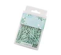 Macaron Color Paper Clips, 70Pcs 50mm 2inch Reusable Jumbo Paperclips for Work Office School and Personal Use (Mint Green)