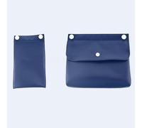 Macaron Color Summer Portable Hanging Leather Pocket Insert Organizer for Beach Bag EVA Rubber Bags Ornament Accessories (Dark blue,L (for Large bag))