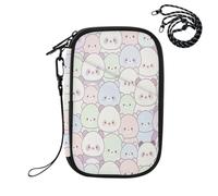 Macaron-colored Panda Illustration RFID Blocking Family Passport Holder, Waterproof Travel Document Organizer Wallet for Women Men, Credit Card Case Travel Essentials