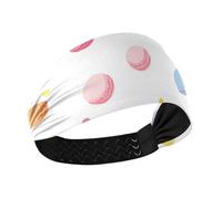 Macaron Dots Moisture Wicking sweat headbands for women Stretchy sweat band for Running Gym Yoga diadema para maquillaje