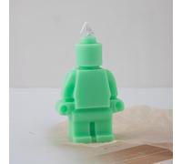 Macaron Green Robot Scented Candle With Aquatic Pomelo Sea Breeze Fragrance Handmade Soy Wax For Spa Bathroom Decor 6x3x10.5cm 55g (green)