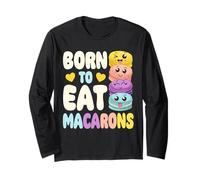 Macaron Lover Kawaii Born to Eat Macarons Long Sleeve T-Shirt