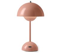 Macaron Mushroom Table Lamp - 3-Color Dimmable, Portable & Adjustable Night Light for Bedroom & Living Room (Pink)