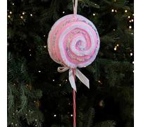 Macaron Ornament Lollipop Branches, Hanging Wreath Garland Foam Fake Lollipop Models, Navidad Home Vase Tree Decor (Pink)