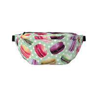 Macaron Pattern Sling Chest Bag Crossbody Shoulder Bag Travel Bags Waistpack Casual Cycling Hiking for Men Women