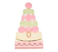 Macaron Pyramid Paper Napkins - Set of 8 Multicoloured one size