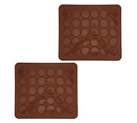 Macaron Silicone Baking Mats, 2Pcs 30 Holes Non Stick Baking Mat, Reusable Kitchen Baking Tool Accessory Making Cake, Pudding, Chocolate, Macaron