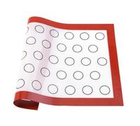 Macaron Silicone Baking Mats, Nonstick Baking Sheets Oven Liner Pastry Mat for Rolling Dough Making Cookies Bread Pizza(Red)