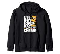 Macaroni Cheese Lover This Boy Loves Mac and Cheese Zip Hoodie