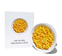 Macaroni & cheese Shaped Greeting Card, Macaroni & cheese Love Card, for Him Her, Cute Birthday Card Gifts for Boyfriend Girlfriend, Lovely Love Greeting Card for Husband Wife
