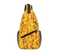 Macaroni Cheese Unisex Chest Bag Small Shoulder Backpack Anti Theft Daypack For Hiking Cycling Shopping Walking