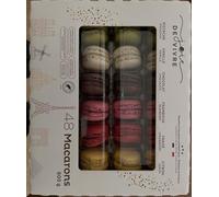 MACARONS 48 | Authentic French Recipe | 6 Flavors | Pistachio, Chocolate, Vanilla, Raspberry, Strawbery, Lemon | Made in France | NATURAL 600g by AHG LONDON
