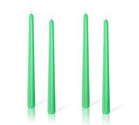 Macarons Candles Set, 25cm Long Coloured Tapered Dinner Candles Non Drip Unscented for Restaurant Home Party Decoration 4Pcs (Light Green)