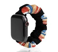 Macarons French Flag Fashion Scrunchie Watch Strap Compatible with IWatch Series 1 2 3 4 5 6 Elastic Replacement Band