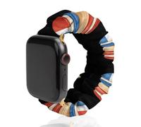 Macarons French Flag Fashion Scrunchie Watch Strap Compatible with IWatch Series 1 2 3 4 5 6 Elastic Replacement Band