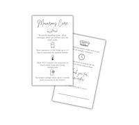 Macaroon Care Instruction Cards Packaging 50pk 2x3.5” Reordering Order Forms for Bakery Recipe Thank You Packaging DIY Kit Warning Ingredients Label