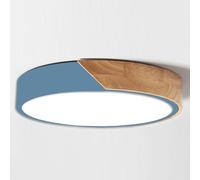 Macaroon Colorful Ceiling Lights Three-Tone Light Elegant Ceiling Flush Lights Household Modern Panel Lamp Eye Protection Energy Saving Ceiling Lamp For Hallway Laundry Stairwell Basement (Blue 30cm)