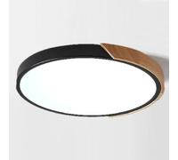 Macaroon Colorful Ceiling Lights Three-Tone Light Elegant Ceiling Flush Lights Household Modern Panel Lamp Eye Protection Energy Saving Ceiling Lamp For Hallway Laundry Stairwell Basement (Black 40cm