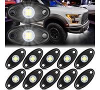 Macarrie 12 Pods Rock Lights LED Lights for Car SUV Underglow Lights Waterproof Neon Trail Rig Lamp Lighting for Truck Motorcycle Boat ATV UTV and More(White)