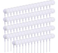 Macarrie 200 Pack Earbuds Bulk Earphones 3.5 mm Classroom Headphones for Students Assorted Colors Earbud Wired Earphone Without Mic for School Classroom Student Individually Bagged(White)