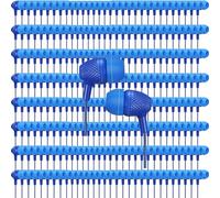 Macarrie 200 Pack Earbuds Bulk Earphones 3.5 mm Classroom Headphones for Students Assorted Colors Earbud Wired Earphone Without Mic for School Classroom Student Individually Bagged(Blue)