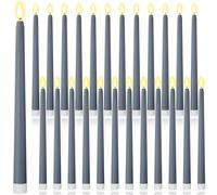 Macarrie 24 Packs Flameless Taper Candles Battery Operated Fake 11 Inch Long Candlelight LED Flameless Candlesticks Flickering Tapered for Christmas Church Prayer New Year Wedding(Haze Blue)