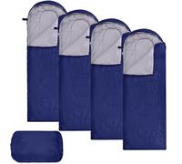 Macarrie 4 Pcs Bulk Sleeping Bags for Homeless Donation Shelter Adults 0 Degree Waterproof Backpack Bags with Compression Sack for Cold Weather Emergency Hiking Camping Warm(Dark Blue)