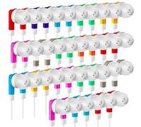 Macarrie 50 Pack Earbuds Bulk for Classroom Kids Wire Earphones Students Ear Buds Set Stereo Headphones for Kids Adults Schools Libraries, 3.5 MM Audio Jack (Mixed Colors)