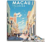 Macau China Travel Jigsaws Puzzles 1000 Pieces for Adults Gifts, Challenging Difficult Deal As Gifts for The Whole Family 1000pcs(26x38cm)