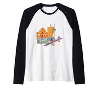 Macau China Travel Souvenir City Gift Raglan Baseball Tee