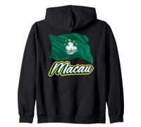 Macau Flag Patriotic Men Women Kids Asian Chinese Zip Hoodie