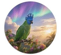 Macaw 1000 Piece Round Puzzle Light Challenge Kids And Teens Skill Development Bird Artful Creation Perfect for Classrooms 1000pcs (67.5x67.5cm)