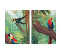 Macaw And Toucan Perching of American Rainforests Passport Holder Cover PU Leather Waterproof Passport Case Travel Wallet with Credit Card Slots for Women Men, style, 20.3x13.8cm