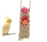 Macaw Bird Toy, Parakeet Finding Play Paper Breaking Toy, Colorful Rope Perch Swing Cage Stand for Parakeets and Cockatiels
