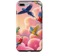 Macaw Bird Watcher Gift Pink Clouds Dreamy Sky Case for iPhone 7 Plus/8 Plus