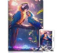 Macaw Family in The Rain 1000 Piece Jigsaws Learning Game for Skill Practice Thoughtful Gift for Happy Moments Size 38x26cm