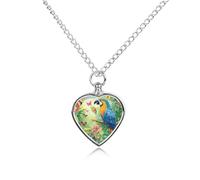 Macaw Flamingo Tropical Urn Necklace for Ashes Pet Dog Cat Cremation Jewellery Alloy Memorial Keepsake Pendant