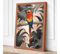 Macaw in Foliage Tropical Canvas Wall Art Print 30x20 Inch (76 x 51 cm)