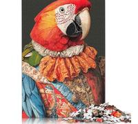 Macaw in Regal Attire 500 Piece Jigsaw Puzzle 500 Piece Jigsaw Puzzles for Adults & Families- Wooden Jigsaw Puzzles for Adults Kids Gifts 500pcs (52x38cm)