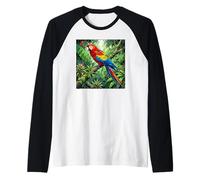 Macaw in The Wild Raglan Baseball Tee