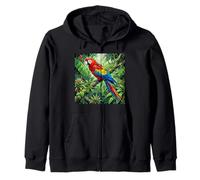 Macaw in the Wild Zip Hoodie