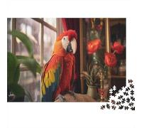 Macaw Jigsaw Puzzles Puzzle for Adults Kids. 1000 Piece Indoor Great Gifts Challenge Toy Educational Games Home Decoration for Educational Games Gifts 1000pcs (75x50cm)