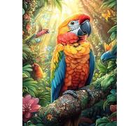Macaw Parrot in A Tropical Forest 1000 Piece Jigsaw Puzzle for Adults Teens Science Fiction Magical Dream Jigsaw Festive Gathering Family Bonding Whimsical Design Great Gift for Loved Ones 1000 PCS